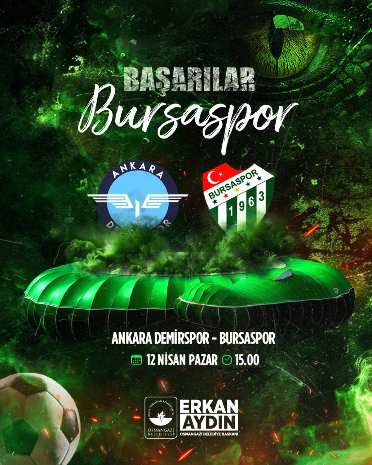 Osmangazi Belediye Başkanı'ndan Bursaspor'a 'Her Zaman Seninleyiz' Mesajı