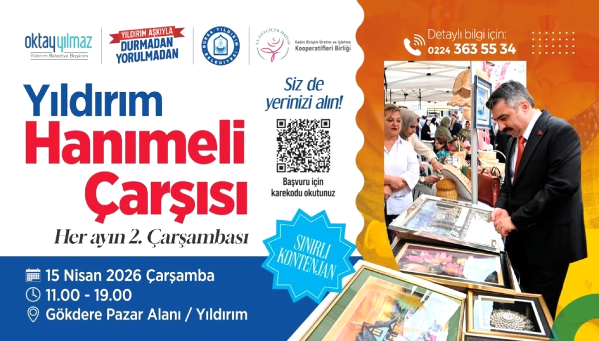 Yıldırım'da Kadın Üreticiler Hanımeli Çarşısı'nda Buluşuyor | 15 Nisan'da