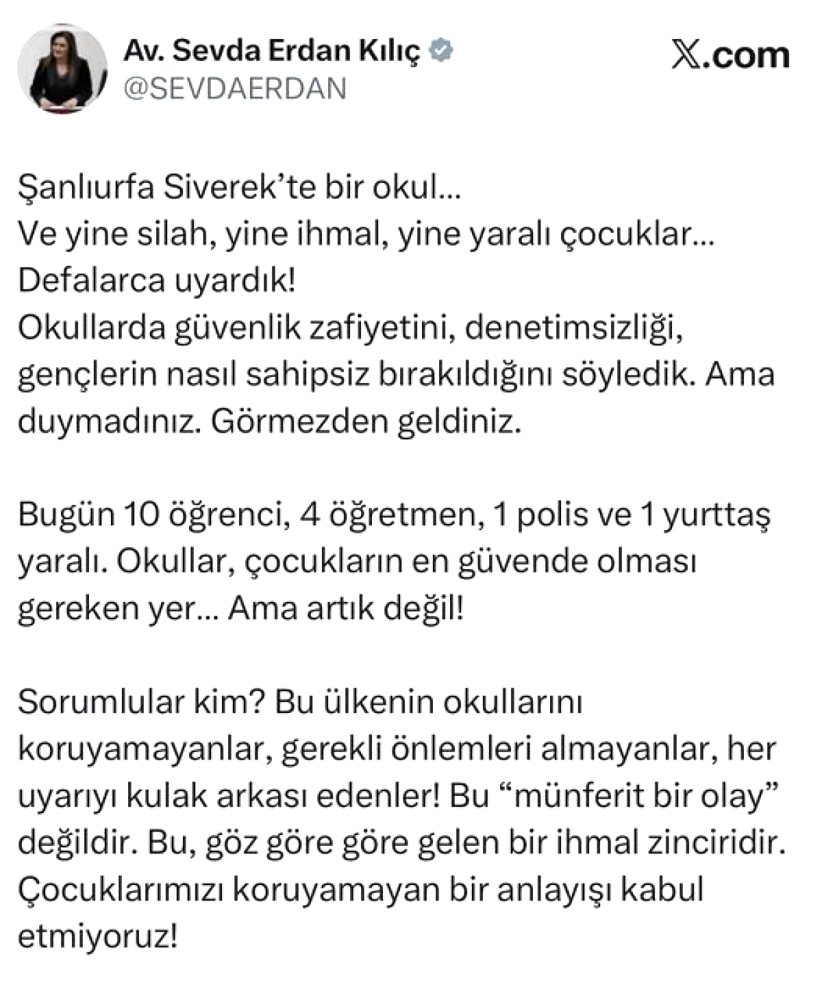 Şanlıurfa Siverek'te Okulda Silahlı Saldırı: 10 Öğrenci ve 4 Öğretmen Yaralı