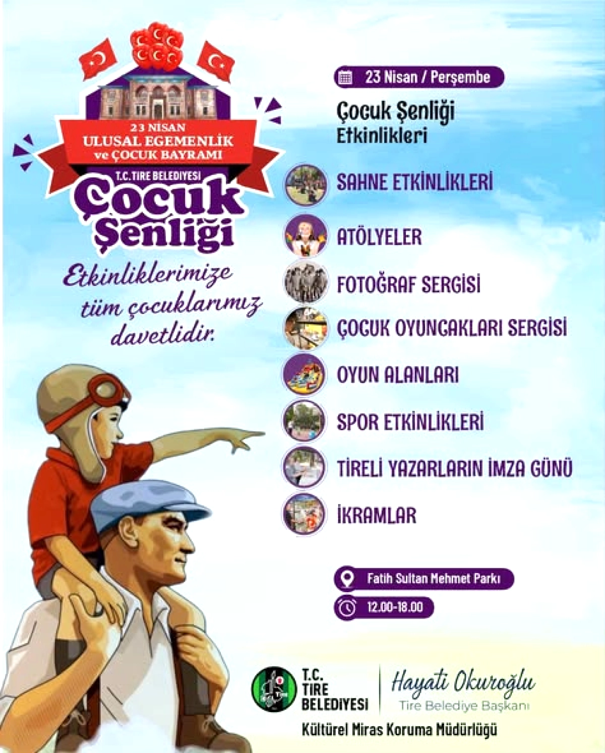 Tire'de 23 Nisan Coşkusu: Fatih Parkı'nda Eğlence Dolu Çocuk Şenliği