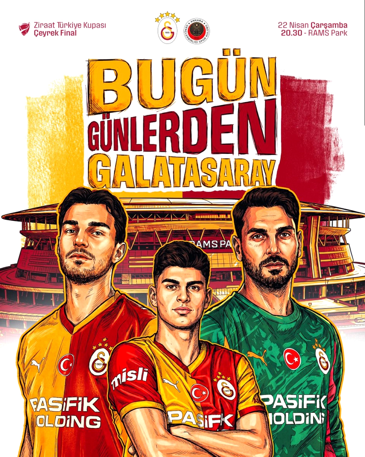 Galatasaray, Ziraat Türkiye Kupası'nda Gençlerbirliği'ni Ağırlıyor