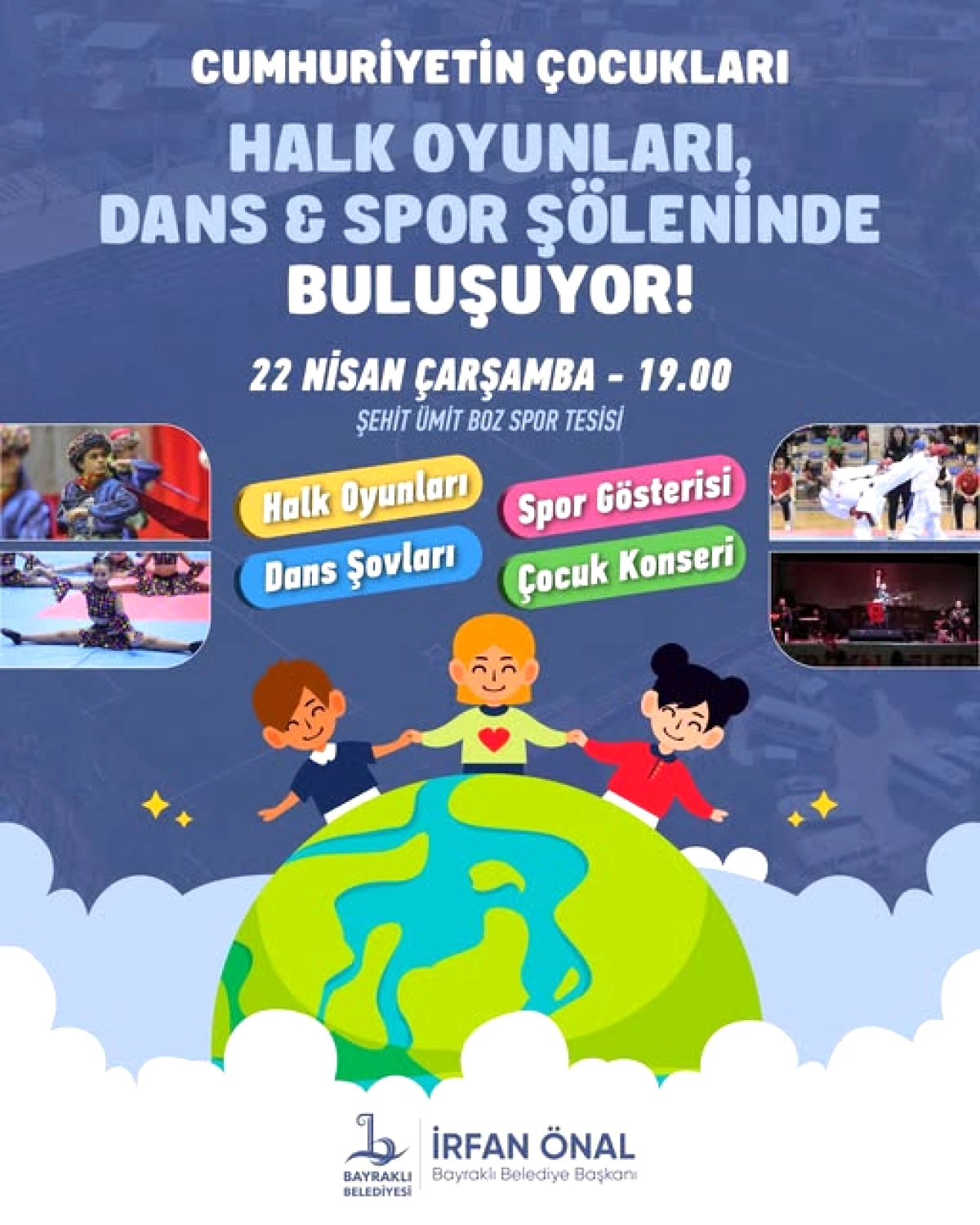 Bayraklı'da Cumhuriyet Coşkusu: Çocuklar Halk Oyunları Şöleninde Buluşuyor