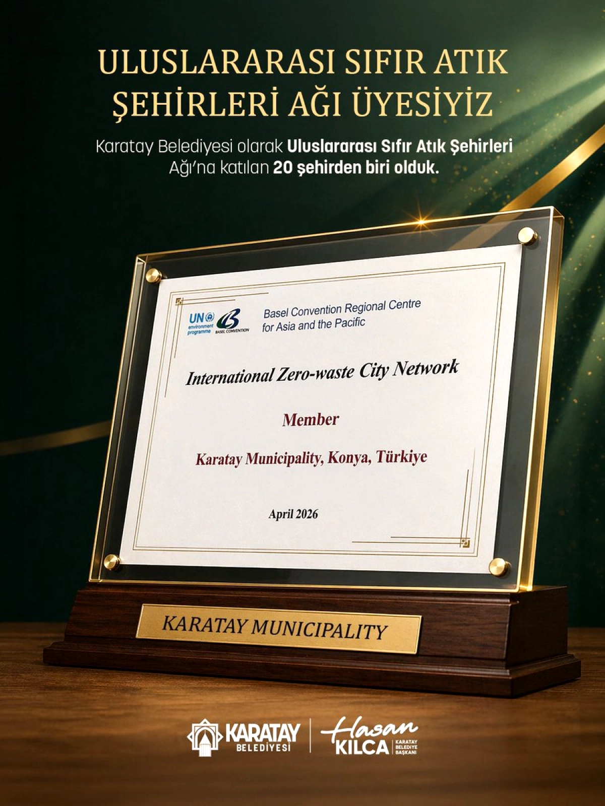 Karatay Dünyanın Öncü 20 Sıfır Atık Şehri Arasına Girdi