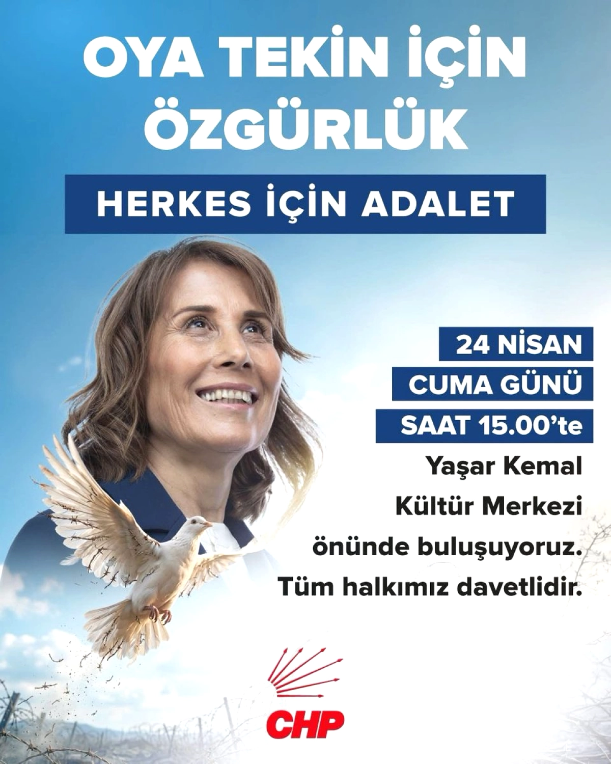 CHP Yüreğir'den Oya Tekin İçin Özgürlük ve Adalet Çağrısı