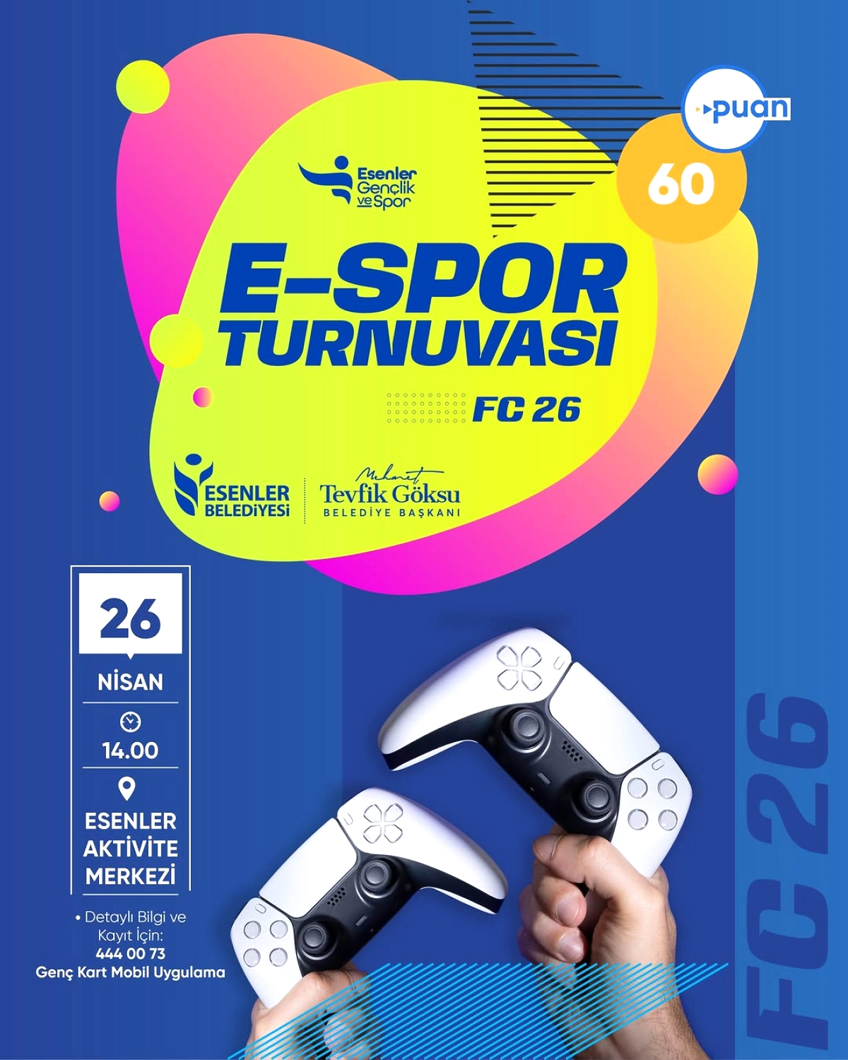 Esenler'de FC26 E-Spor Turnuvası: 60 Genç Kart Puanı Kazanma Fırsatı