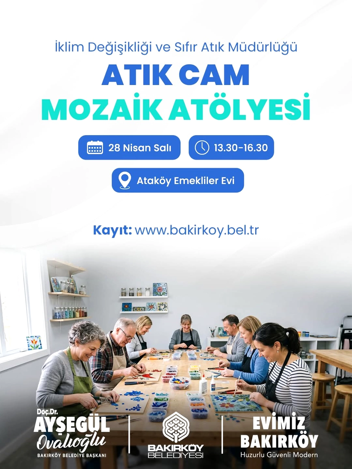 Bakırköy'de Atık Camlar Mozaik Sanatına Dönüşüyor: 28 Nisan'da Ücretsiz Atölye