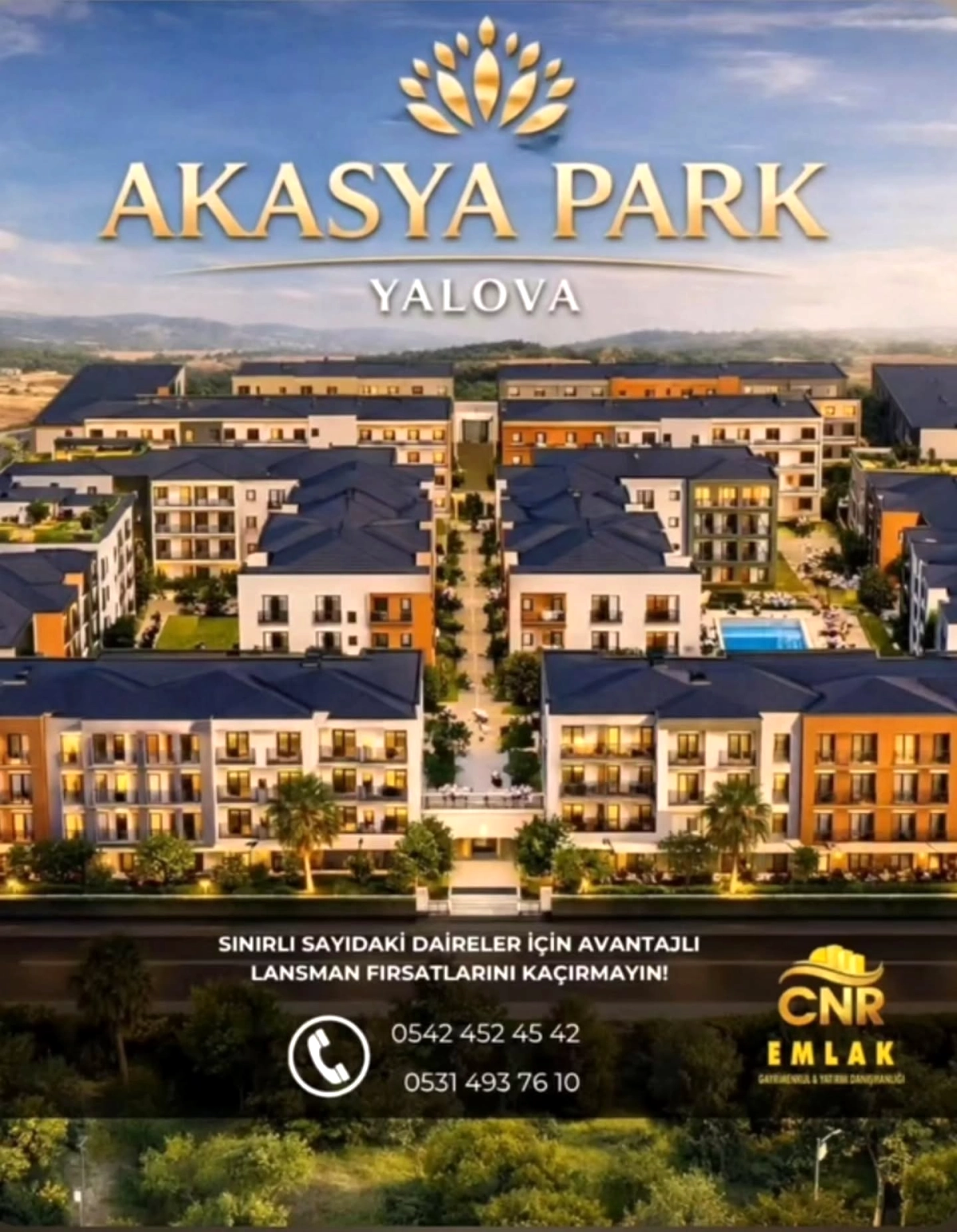 Yalova Akasya Park'ta Satışlar Başladı: 30 Ay Vade Farksız Taksit