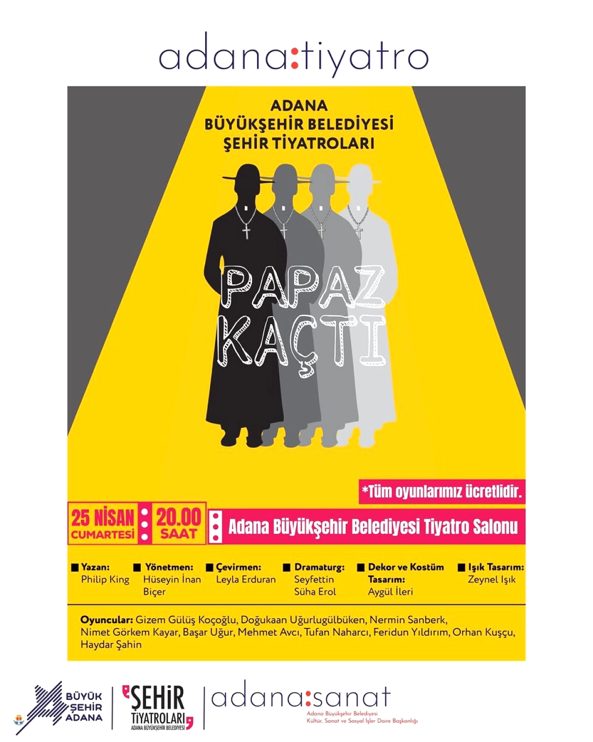 Adana'da Yarın: Papaz Kaçtı Oyunu ile Tiyatro Keyfi