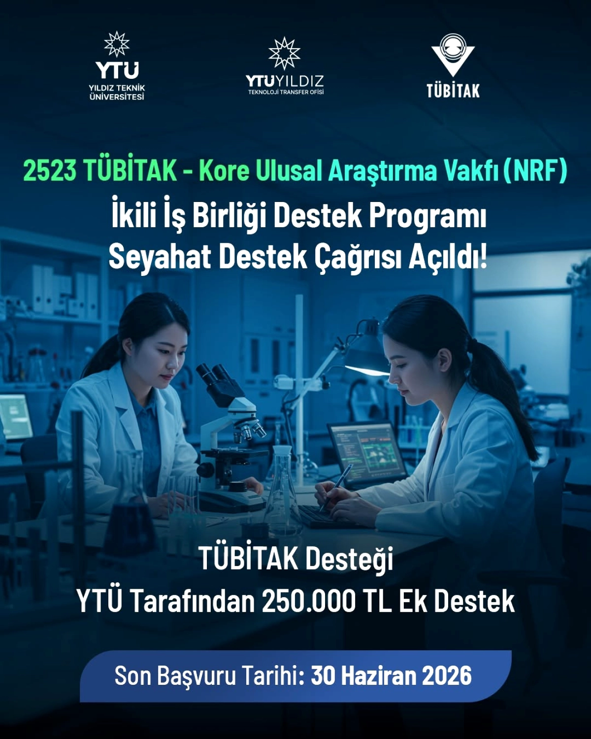 TÜBİTAK-Kore İş Birliği: 2.4 Milyon TL Seyahat Desteği Başvuruları Başladı