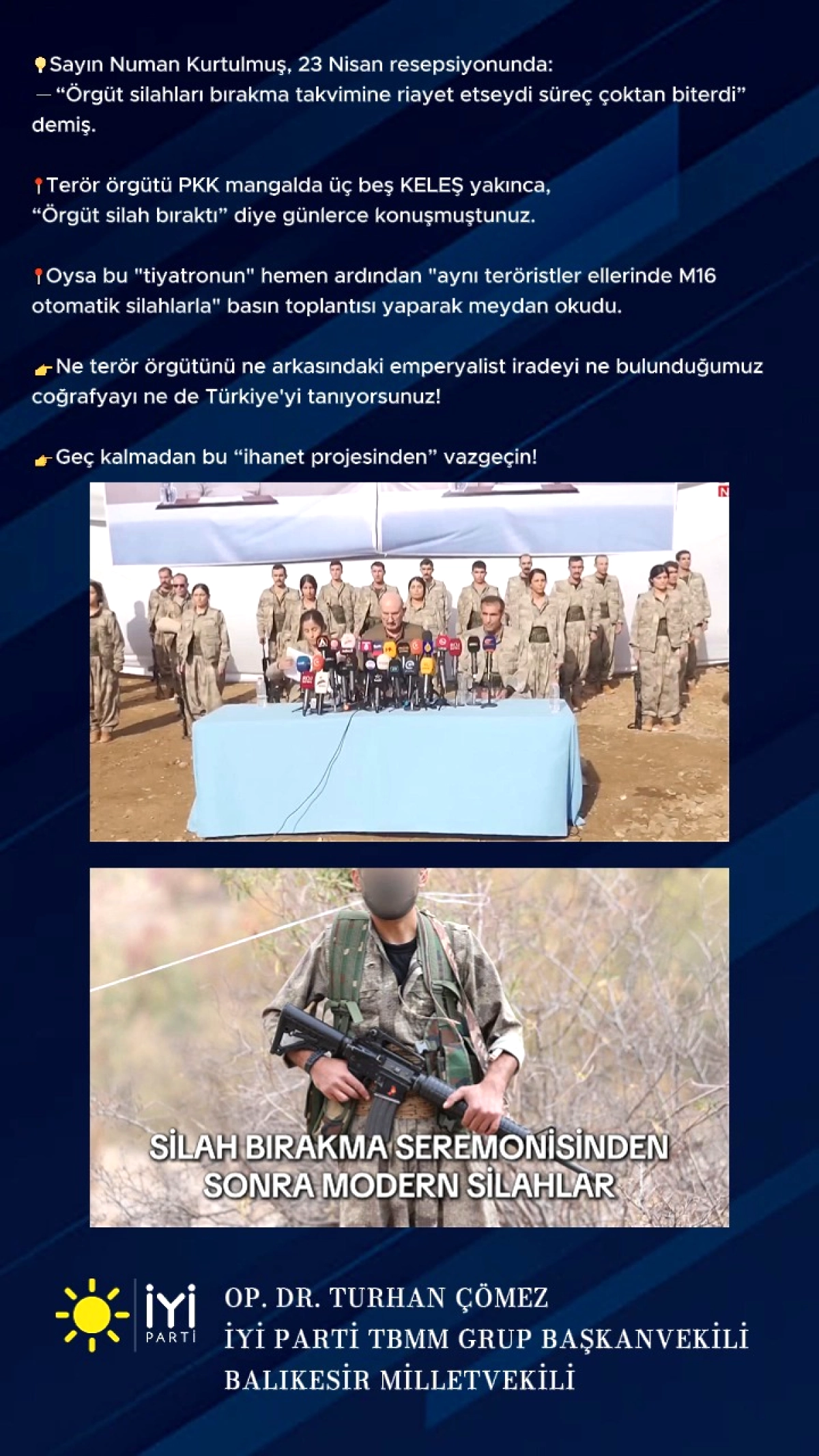 Çömez'den Kurtulmuş'a Sert Tepki: 