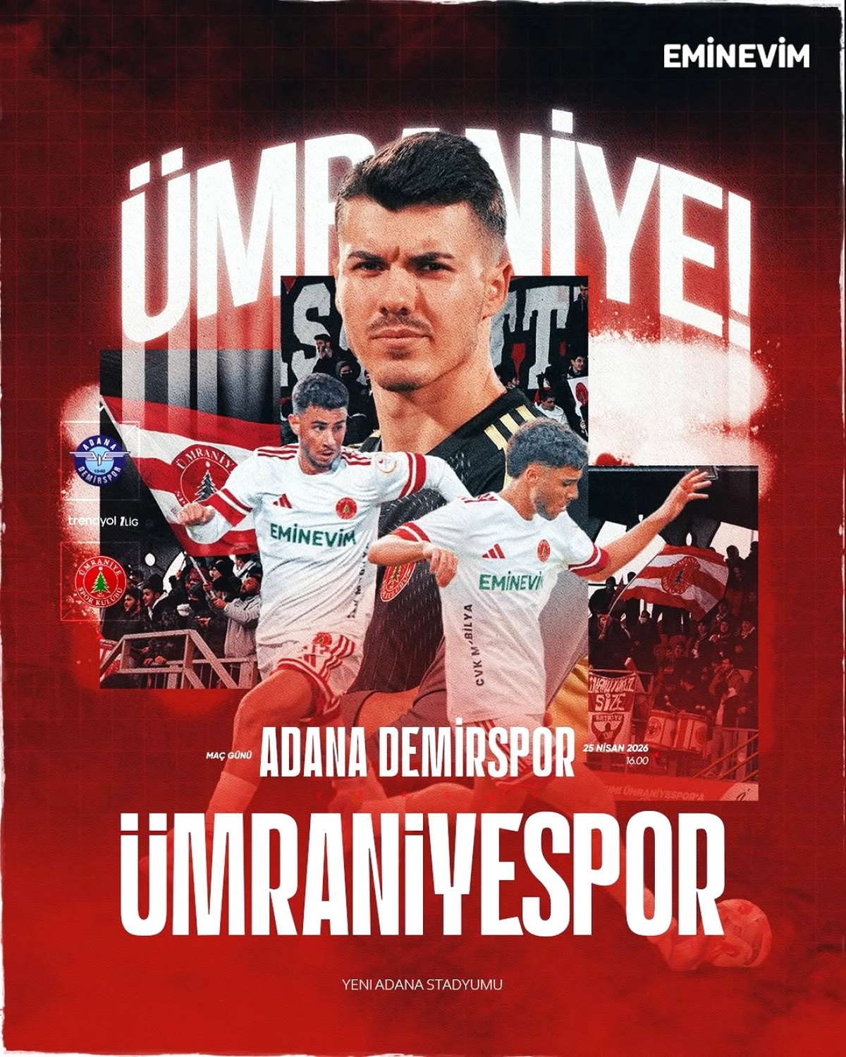 Ümraniyespor - Adana Demirspor Maçı Ne Zaman, Hangi Kanalda? (25 Nisan)