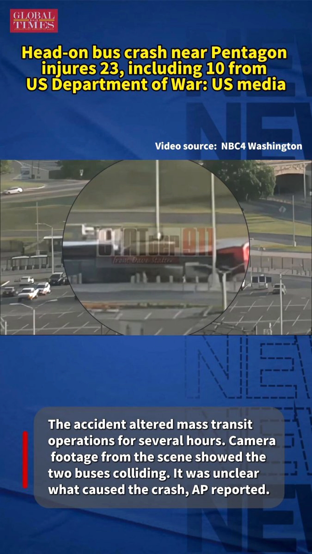 Pentagon Yakınında İki Otobüs Çarpıştı: 23 Yaralı