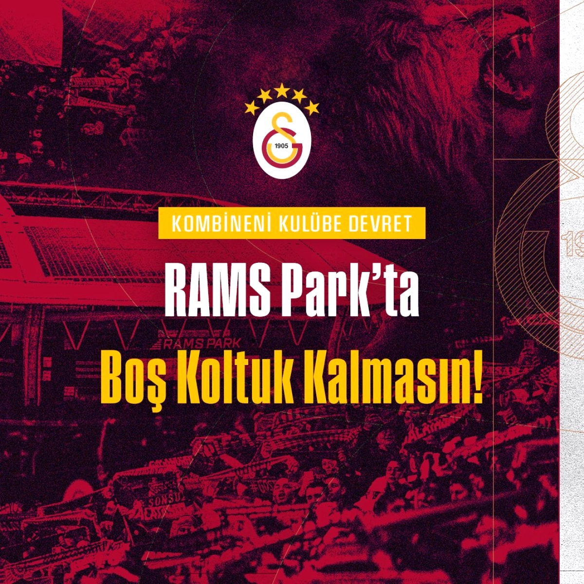 Galatasaray'dan Taraftara Çağrı: Fenerbahçe Derbisi İçin Kombine Devri Başladı