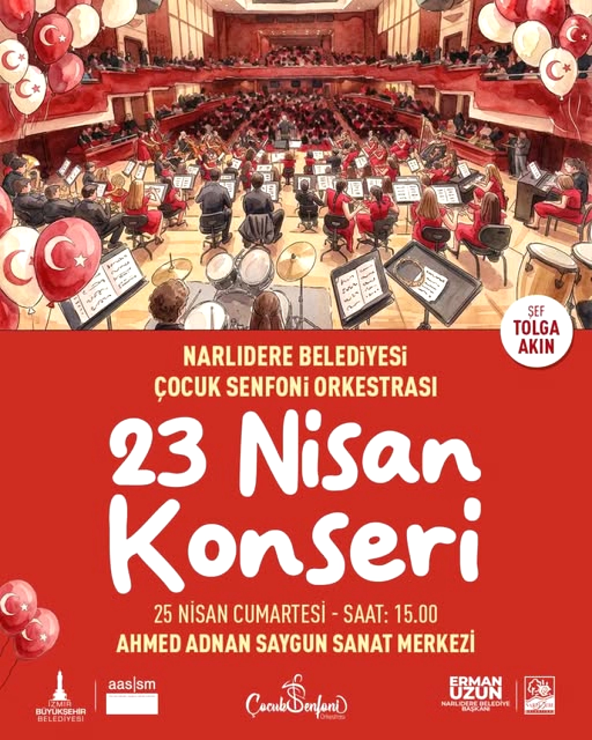 Narlıdere Çocuk Senfoni Orkestrası'ndan Ücretsiz 23 Nisan Konseri