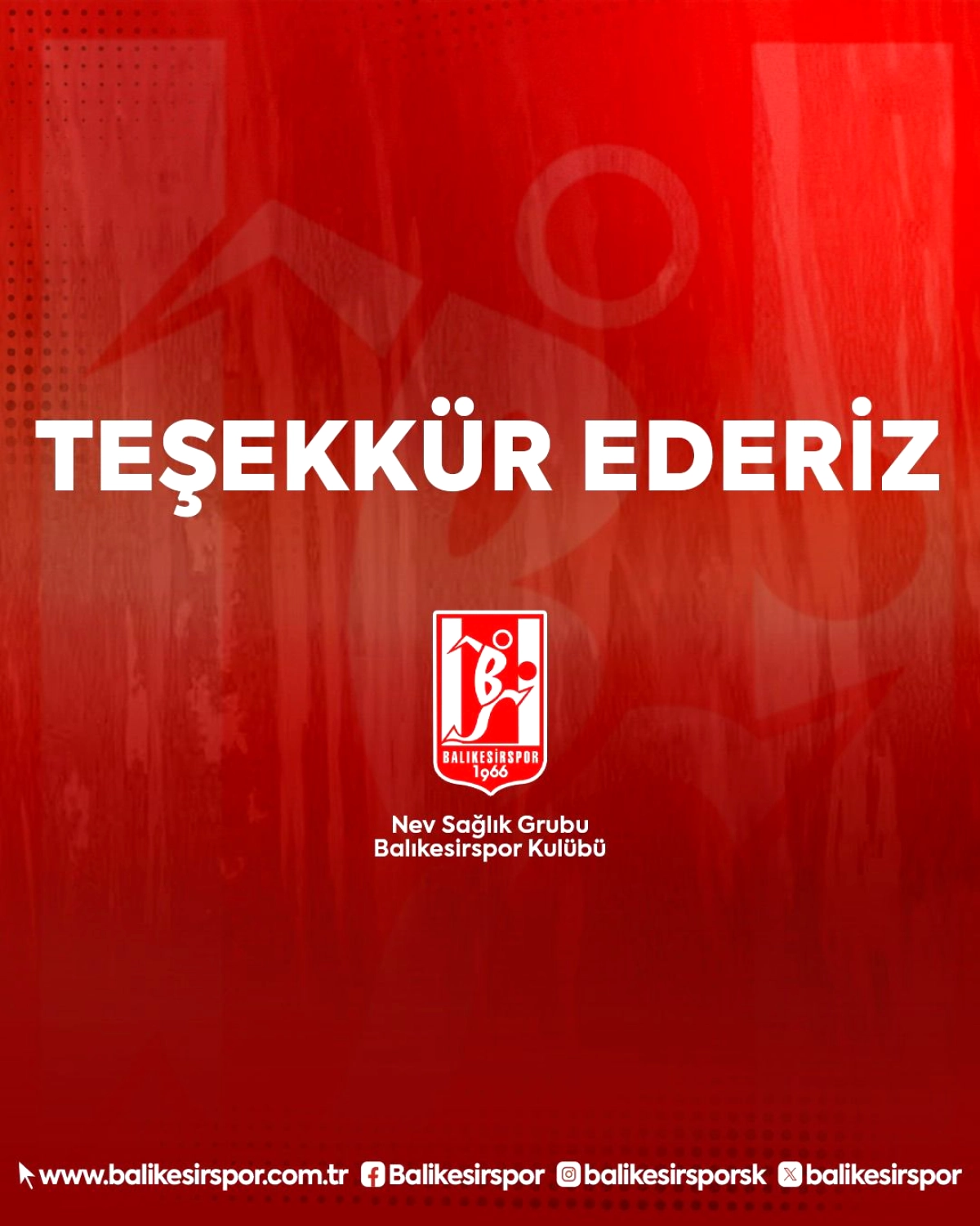 Balıkesirspor'dan Play-Off Protokolüne Duygusal Teşekkür