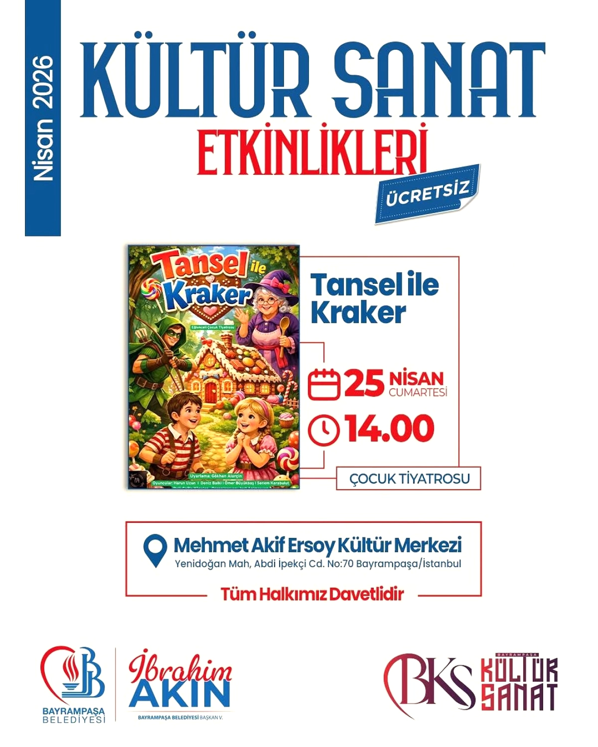 Bayrampaşa'da Çocuk Tiyatrosu Şöleni: Tansel ile Kraker Sahne Alıyor