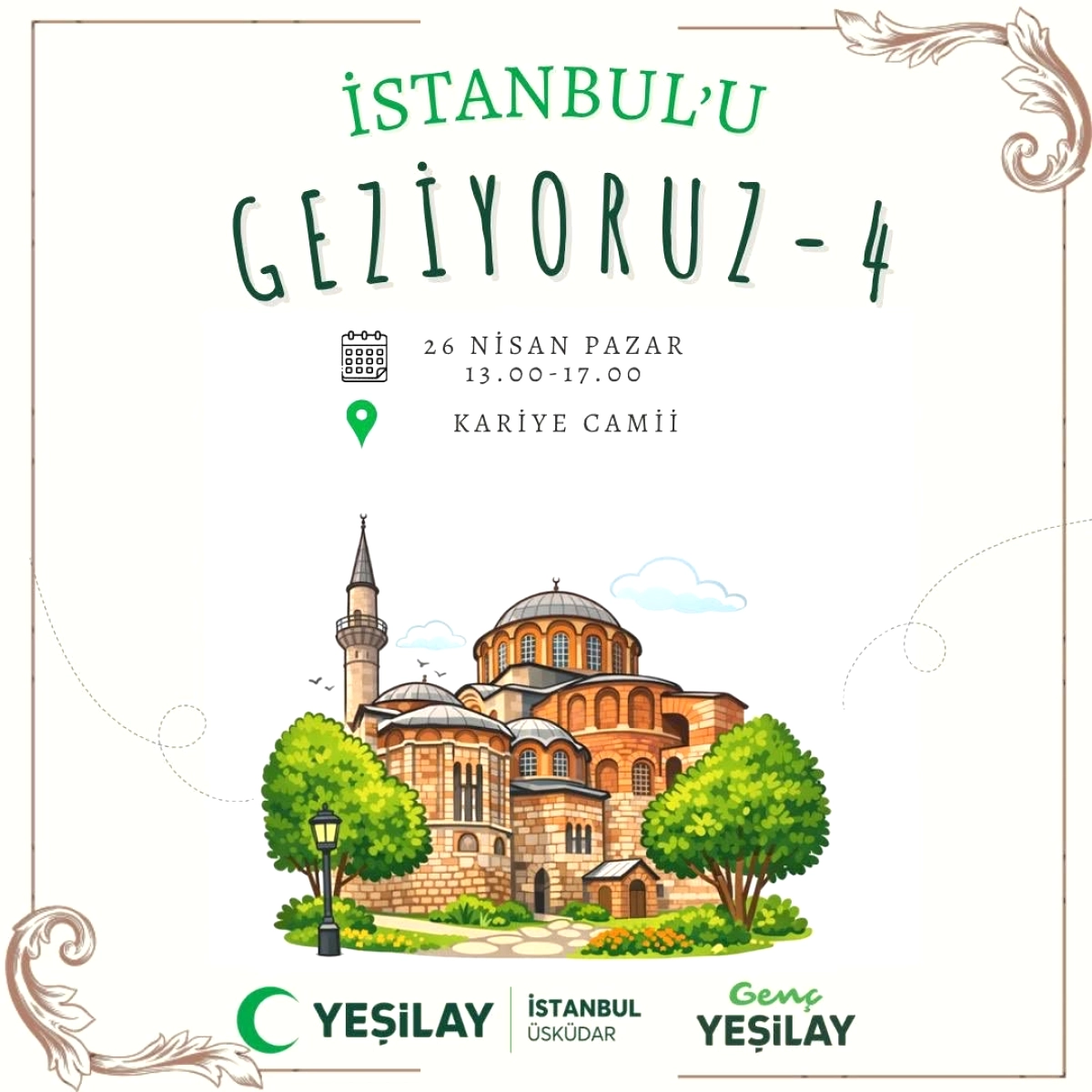 Yeşilay Üsküdar'dan Bugün: Kariye Camii'ne Kültürel Gez
