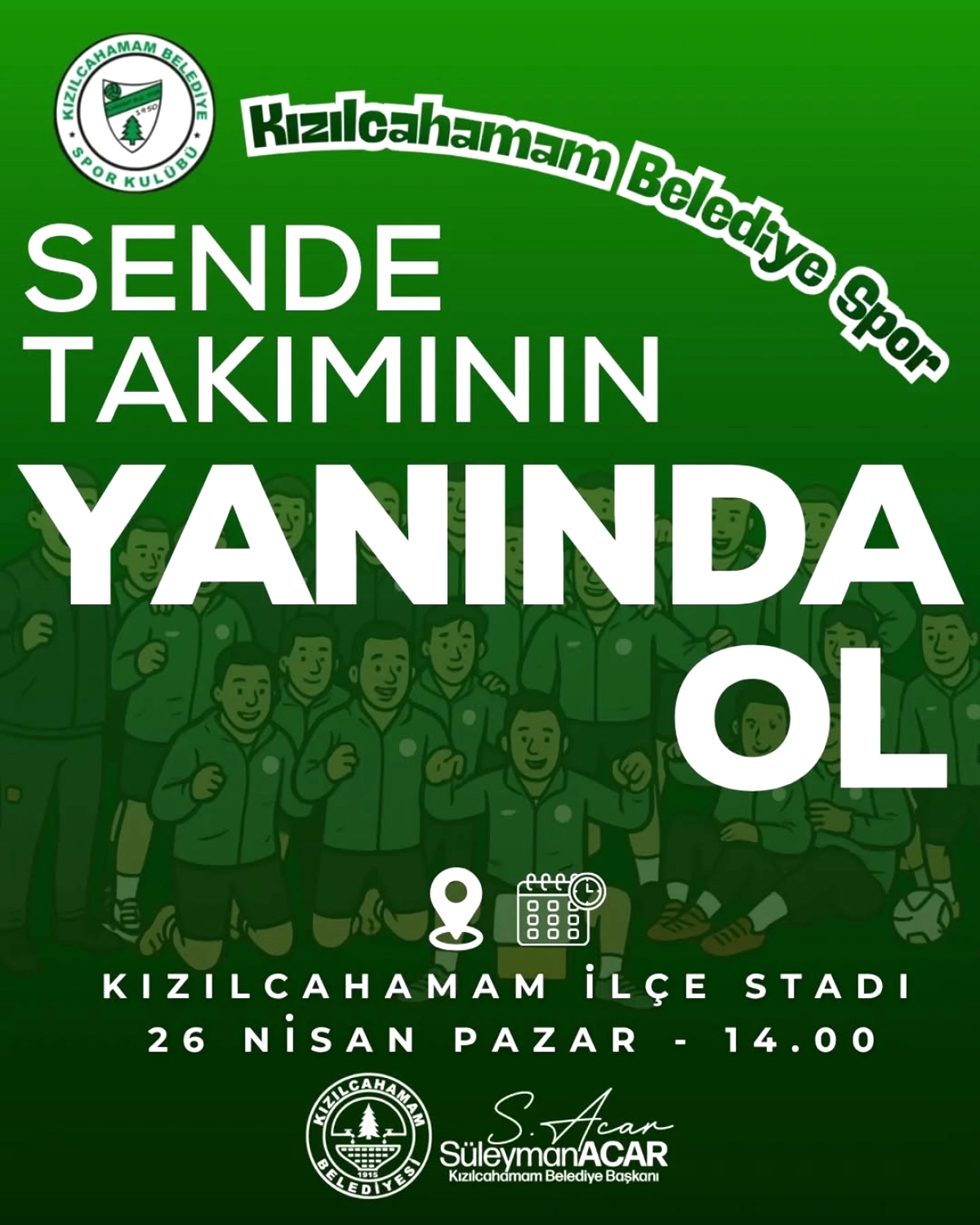 Kızılcahamamspor'un Önemli Maçına Destek Çağrısı: 26 Nisan Pazar 14.00'te Tribünlerde Buluşalım