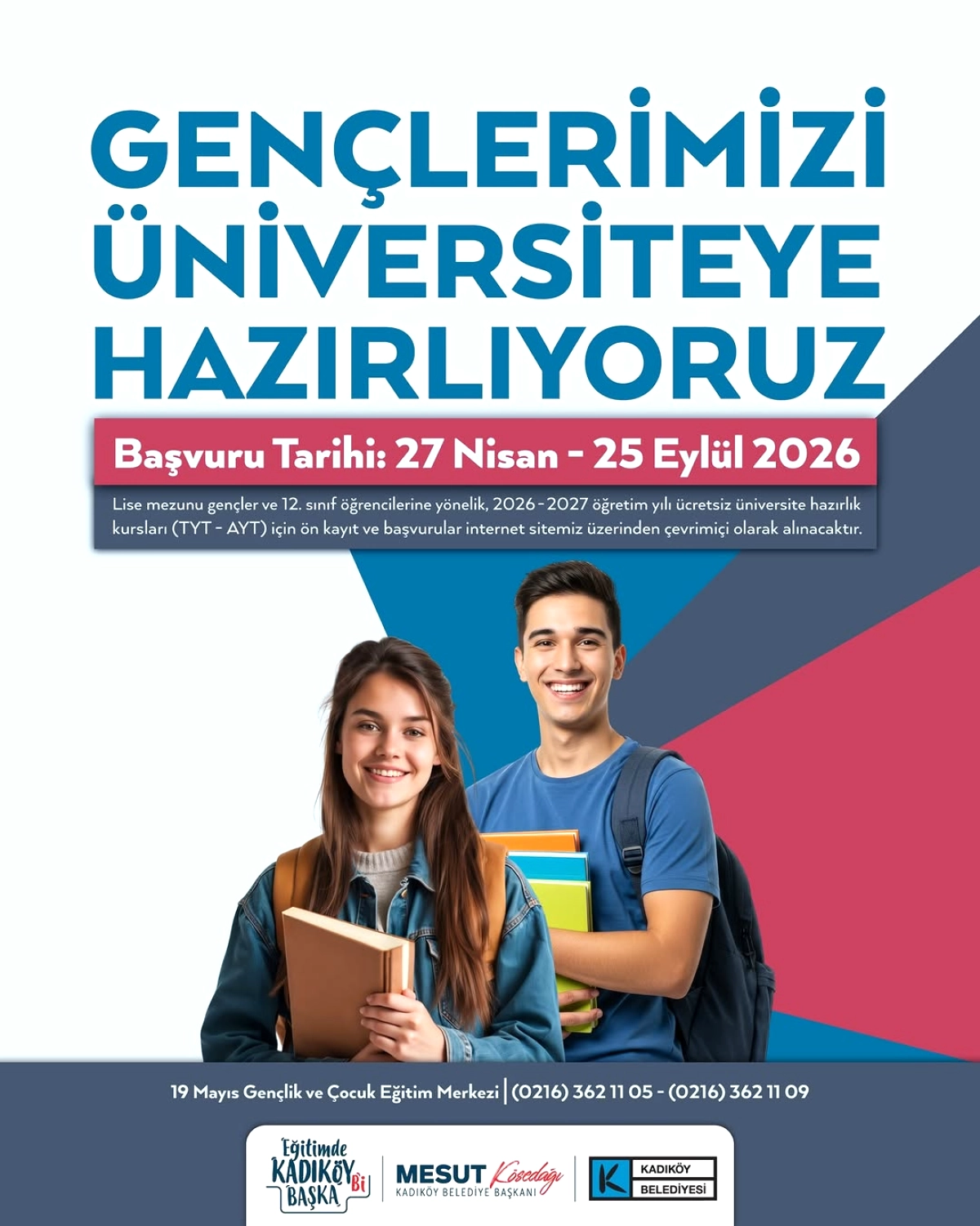 Kadıköy'de Üniversite Hayali Kuran Gençlere Müjde: Ücretsiz TYT-AYT Kurs Kayıtları Başladı