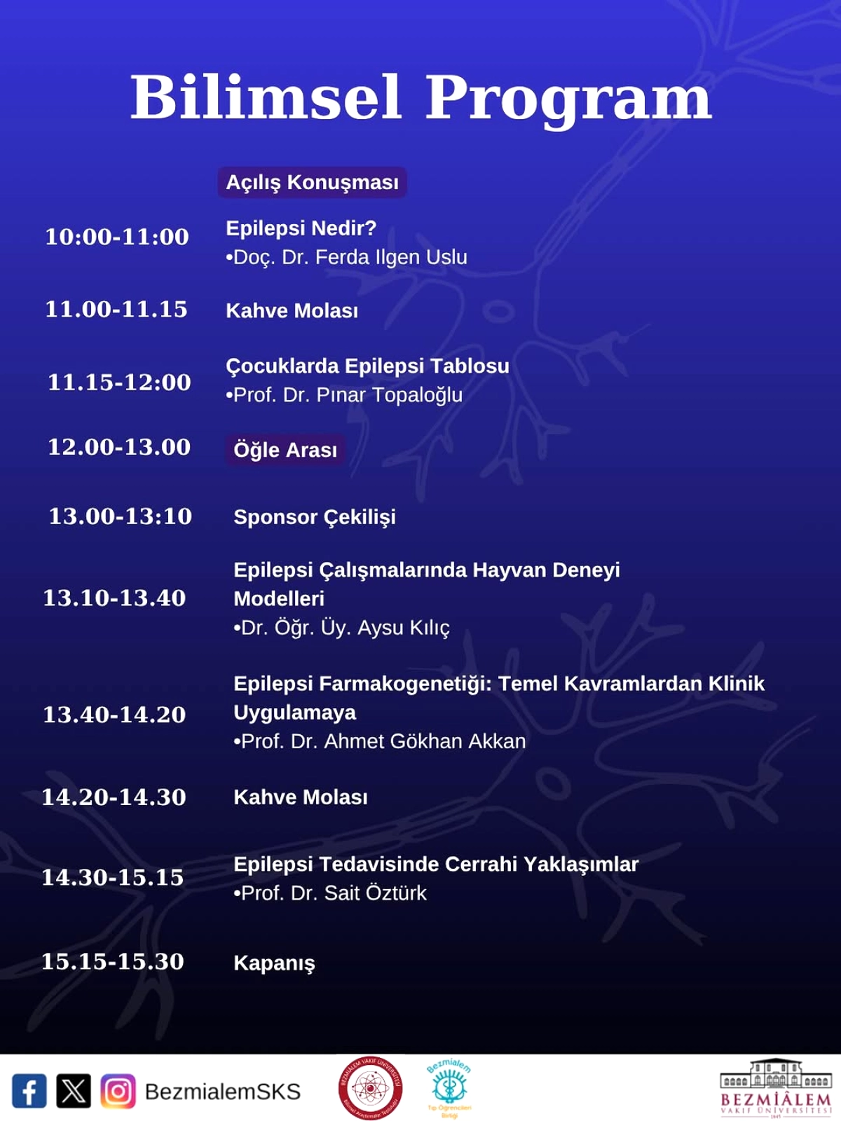 Bezmialem'de Epilepsiye Bütüncül Yaklaşım Akademisi: 9 Mayıs'ta