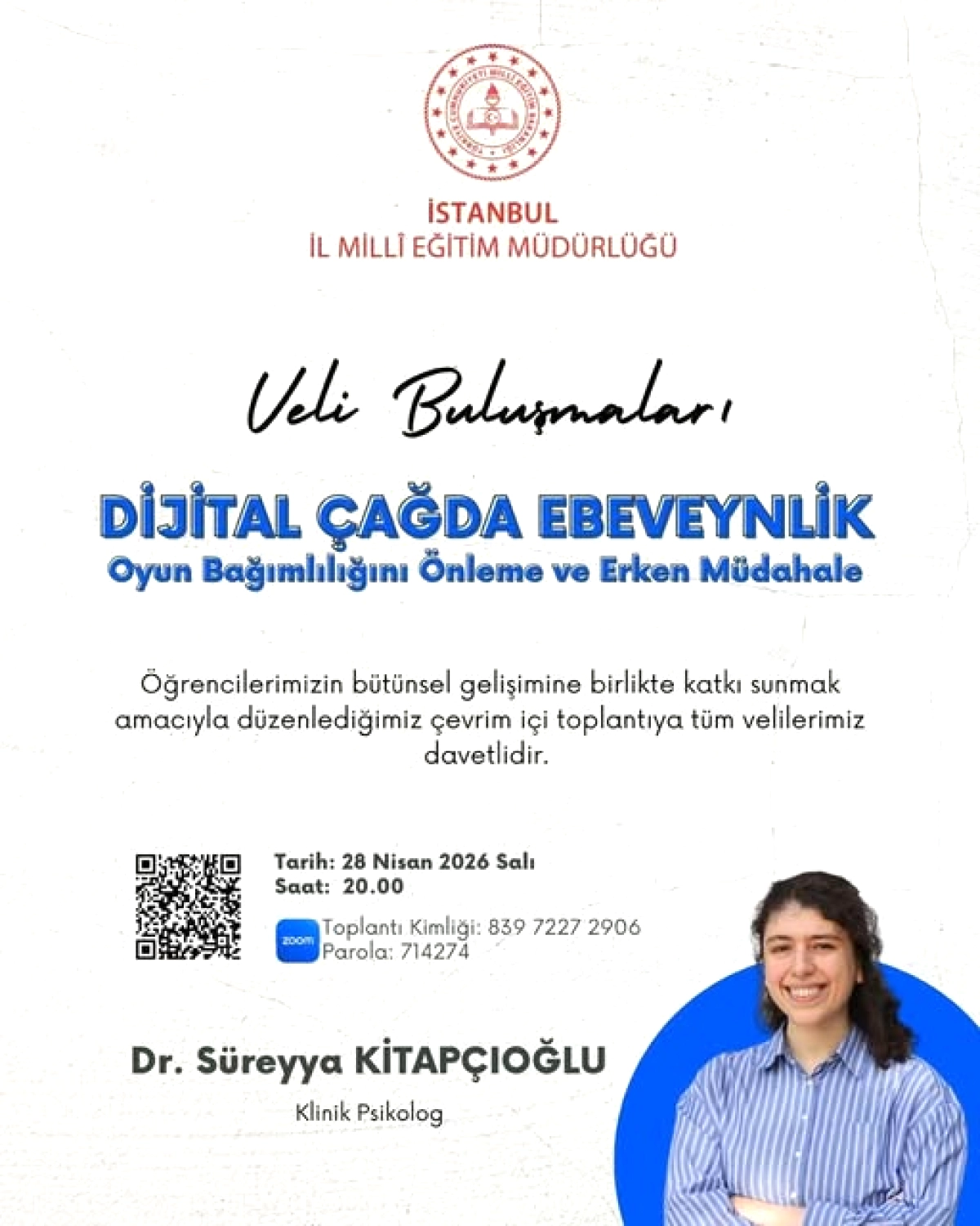 İstanbul'da Velilere Ücretsiz Oyun Bağımlılığı Eğitimi Bugün 20:00'de