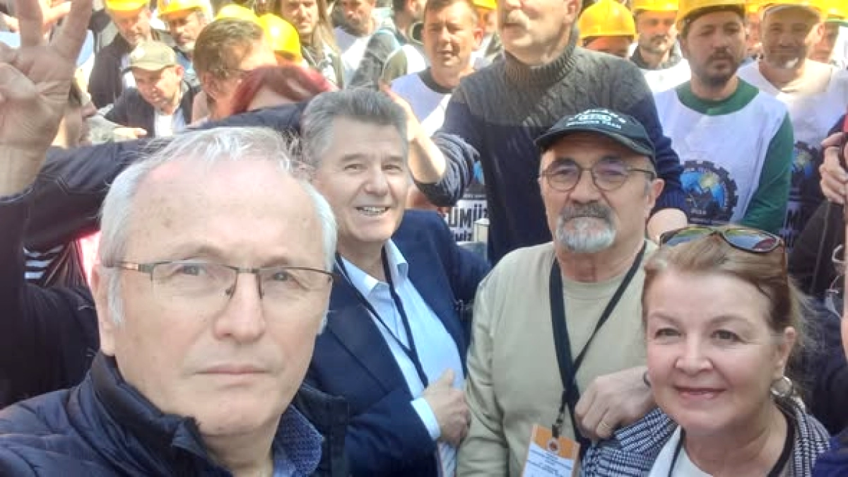 TMMOB Jeofizik Mühendisleri Odası'ndan Doruk Madencilik İşçilerine Dayanışma Ziyareti