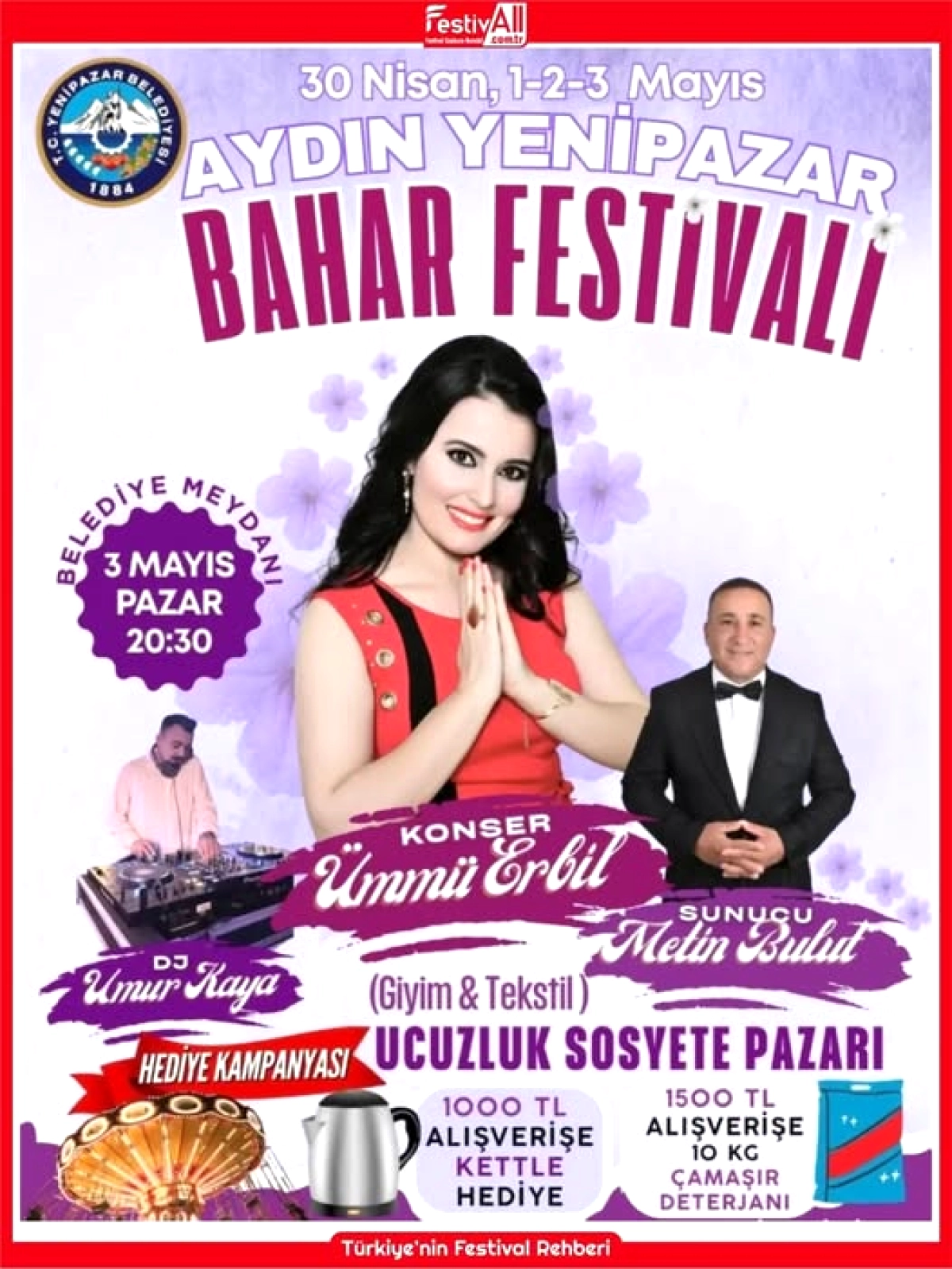 Yenipazar'da Bahar Coşkusu: Ümmü Erbil ve DJ Umur Kaya Sahne Alacak