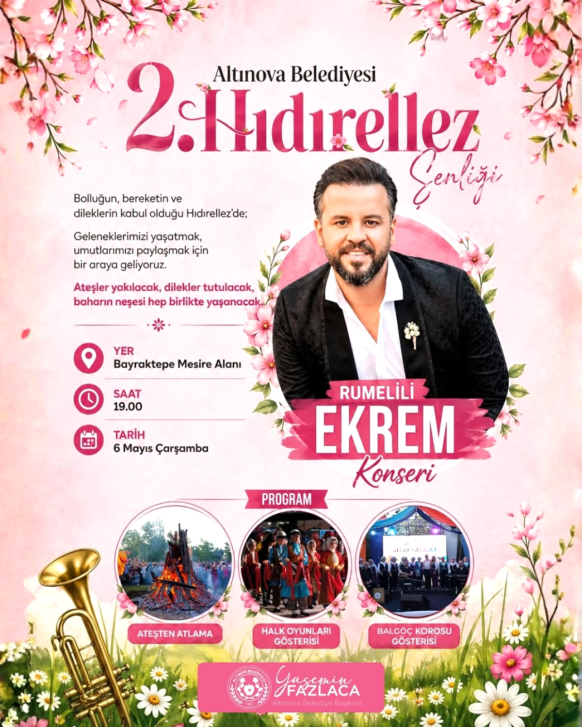 Altınova'da 2. Hıdırellez Şenliği: Rumelili Ekrem Konseri ve Ring Hizmeti