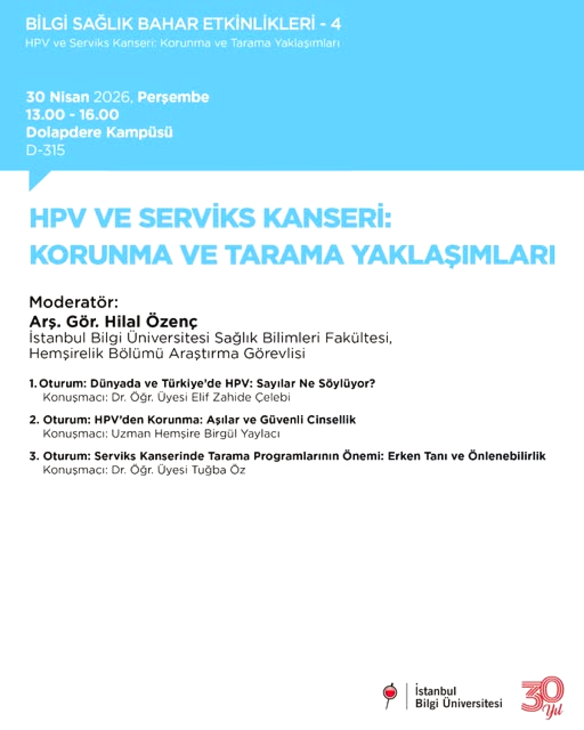 İstanbul Bilgi Üniversitesi'nde Akademik Etkinlik: Yarın Dolapdere Kampüsü'nde