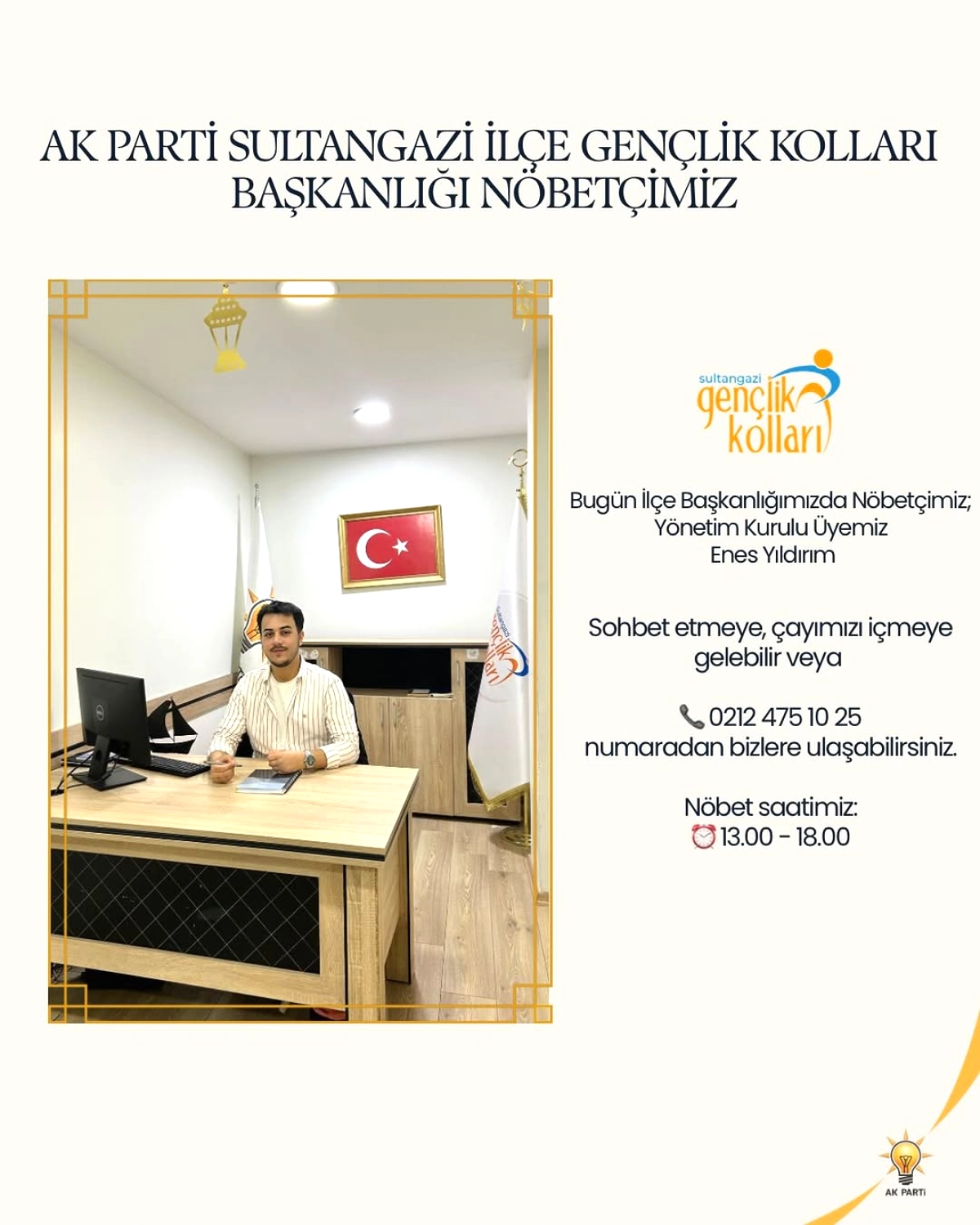 AK Gençlik Sultangazi'de Bugünkü Nöbetçi İsim Açıklandı