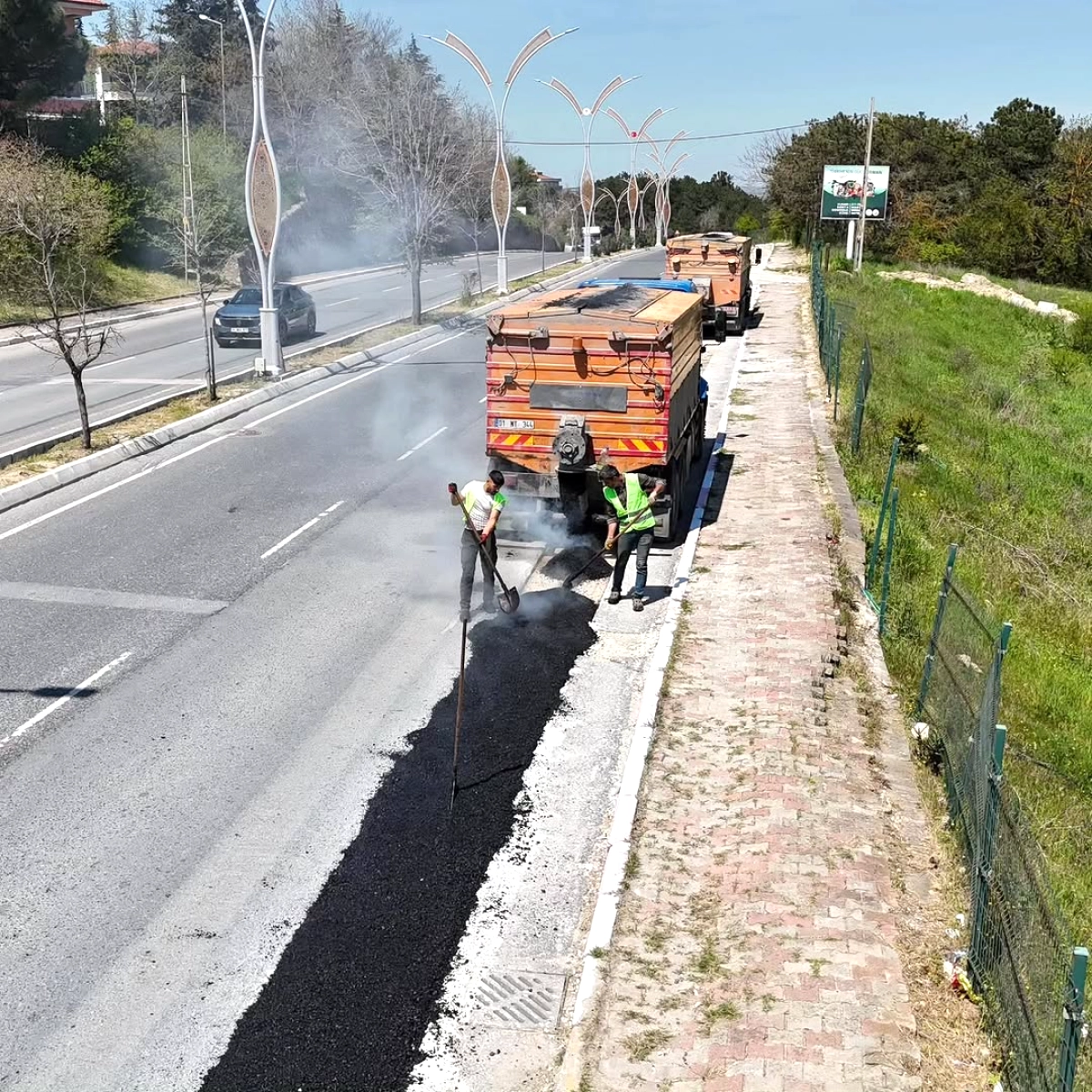 Çatalca'da Önemli Bulvarda Asfalt Yama Çalışması Tamamlandı