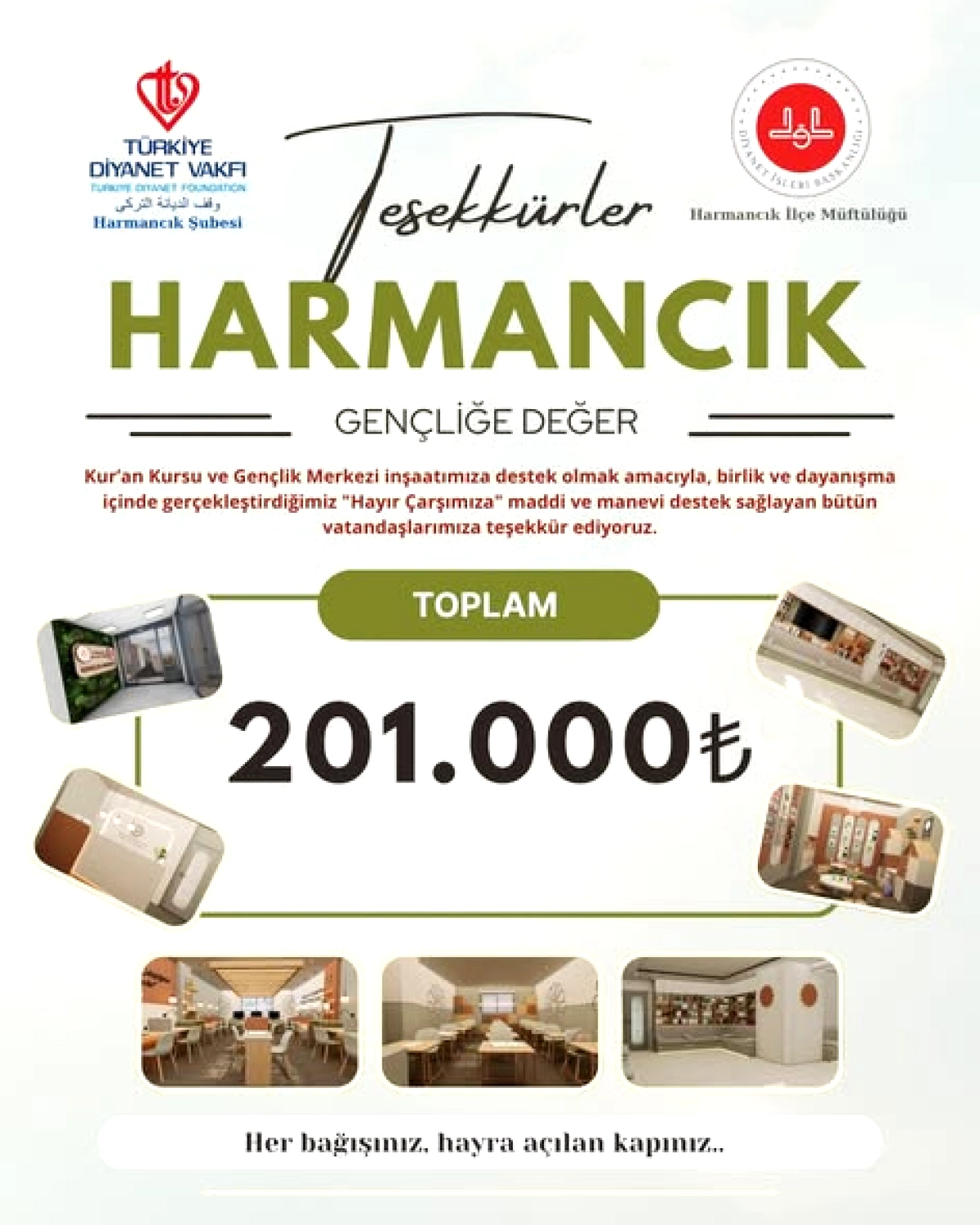 Harmancık'ta Gençlik Merkezi İçin 201.000 TL'lik Hayır Çarşısı Bereketi