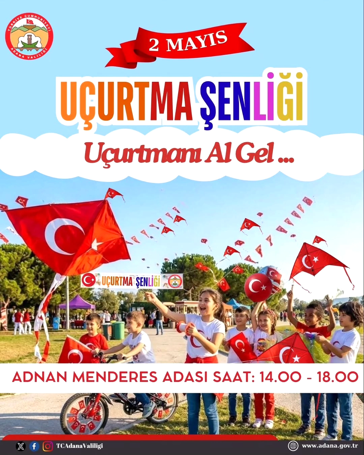 Adana'da Uçurtma Şenliği: 2 Mayıs'ta Gökyüzü Renklenecek