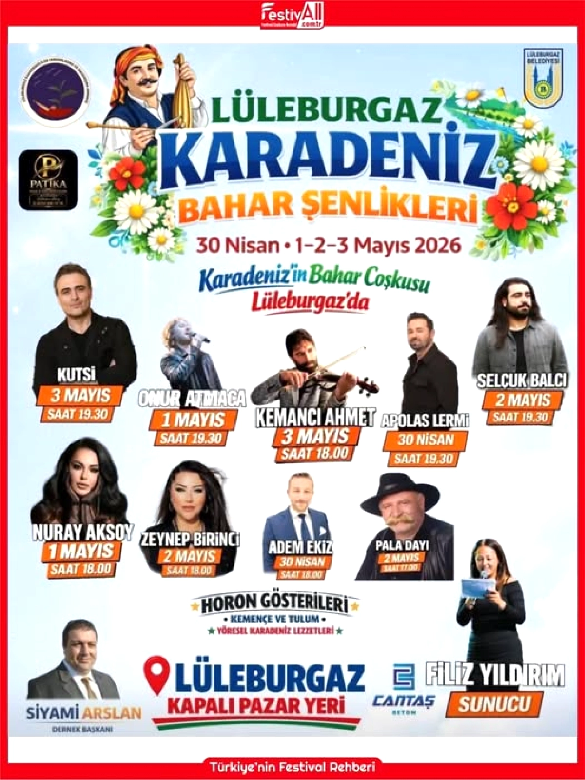 Lüleburgaz'da Karadeniz Bahar Şenlikleri Başlıyor: 4 Gün Müzik ve Lezzet Şöleni