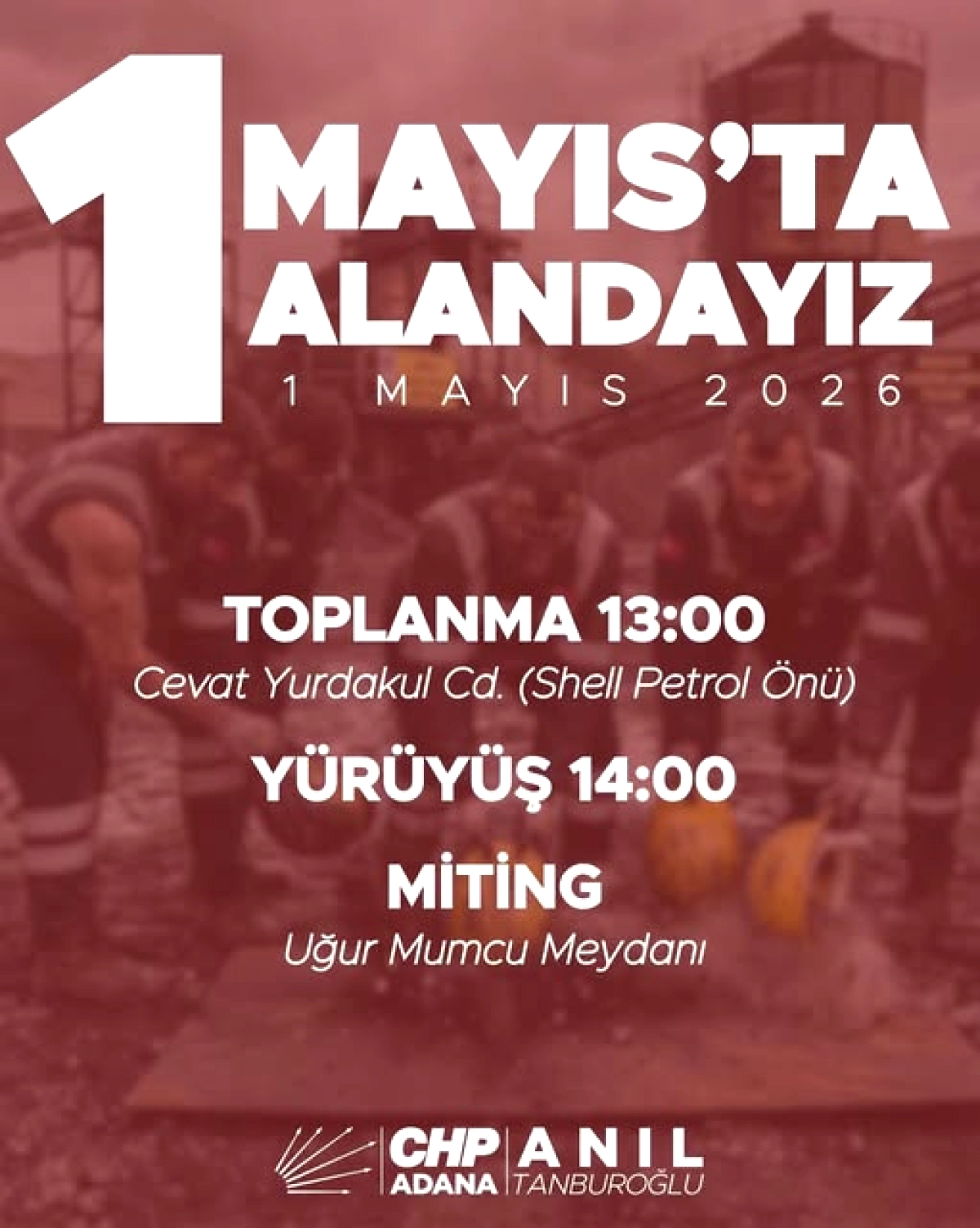 Yüreğir'de 1 Mayıs Yürüyüşü: CHP'den Emek ve Adalet Çağrısı