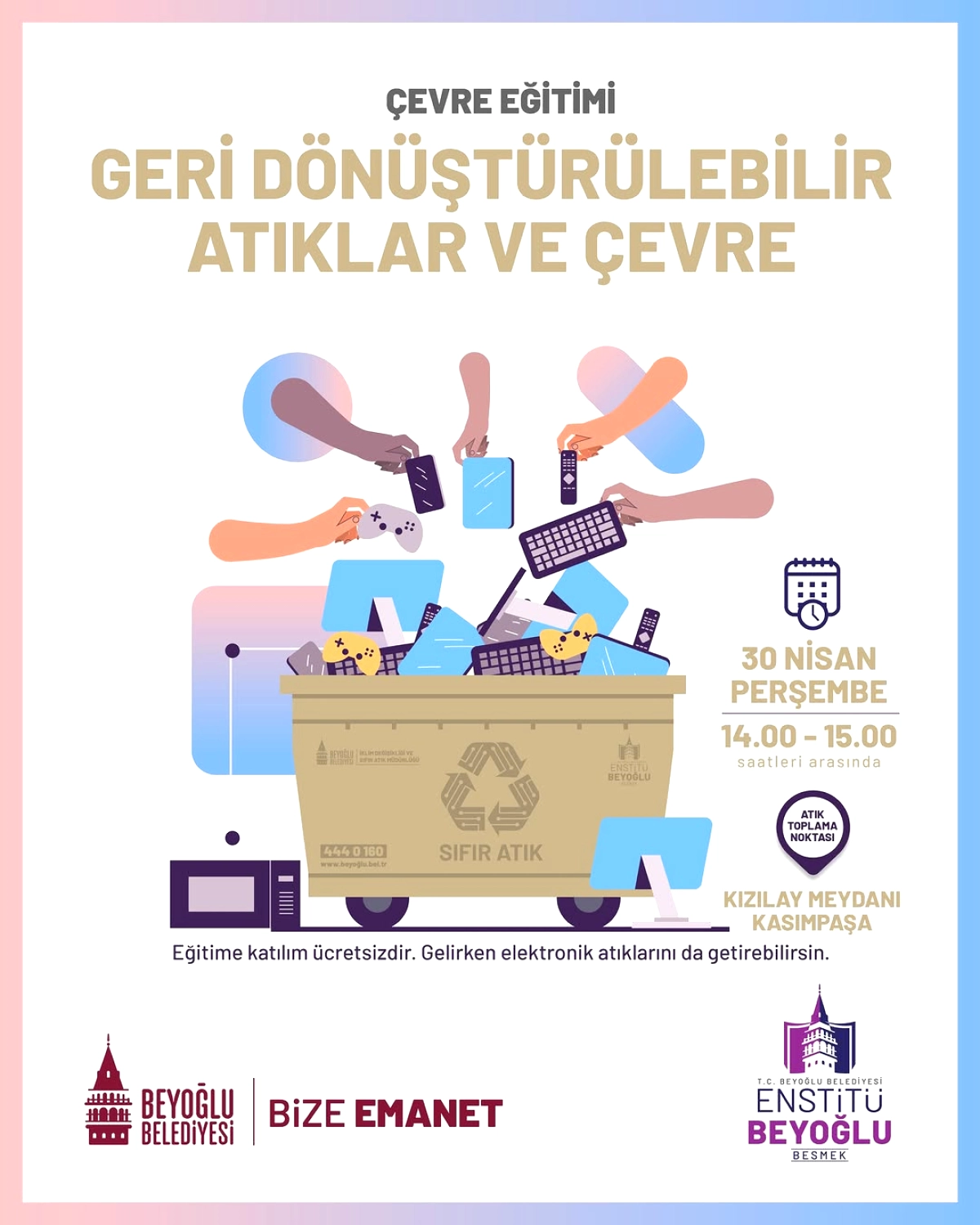 Beyoğlu'nda Elektronik Atık Eğitimi: 30 Nisan'da Kızılay Meydanı