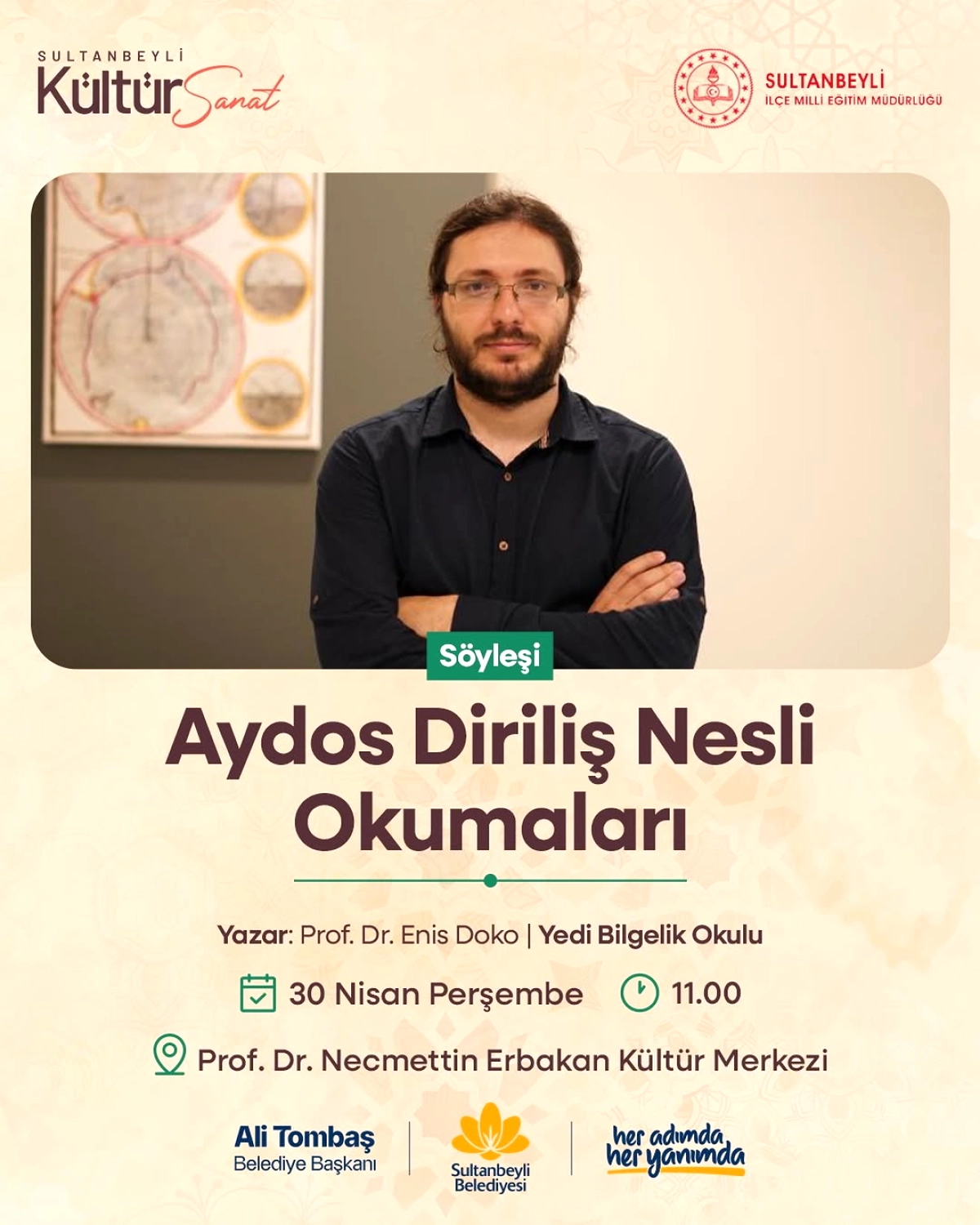 Prof. Dr. Enis Doko, Sultanbeyli'de Aydos Diriliş Nesli Okumaları'nda Konuşacak