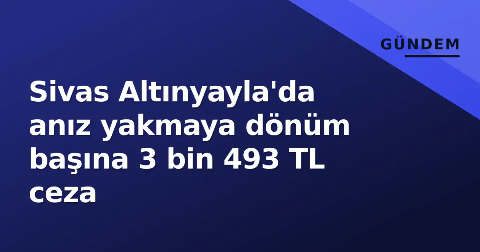 Sivas Altınyayla'da anız yakmaya dönüm başına 3 bin 493 TL ceza görseli