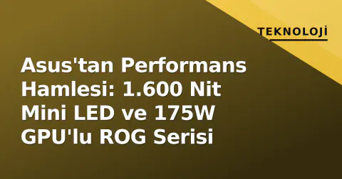 Asus'tan Performans Hamlesi: 1.600 Nit Mini LED ve 175W GPU'lu ROG Serisi