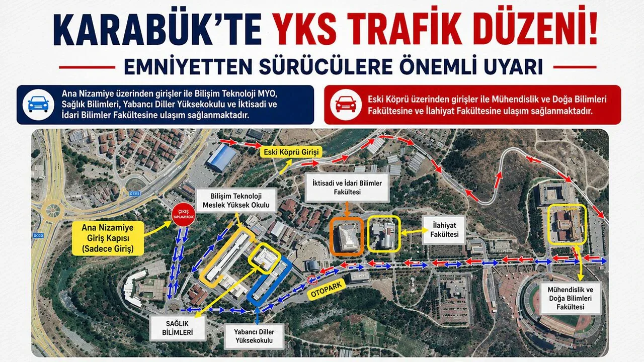Karabük'te YKS Trafik Planı: Sınav Günü Hangi Yollar Kapalı? Karabük'te YKS Trafik Planı: Sınav Günü Hangi Yollar Kapalı?