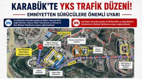 Karabük'te YKS Trafik Planı: Sınav Günü Hangi Yollar Kapalı?