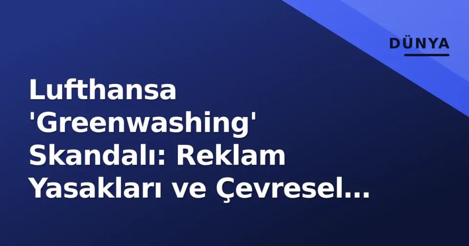 Lufthansa 'Greenwashing' Skandalı: Reklam Yasakları ve Çevresel Denetimler görseli