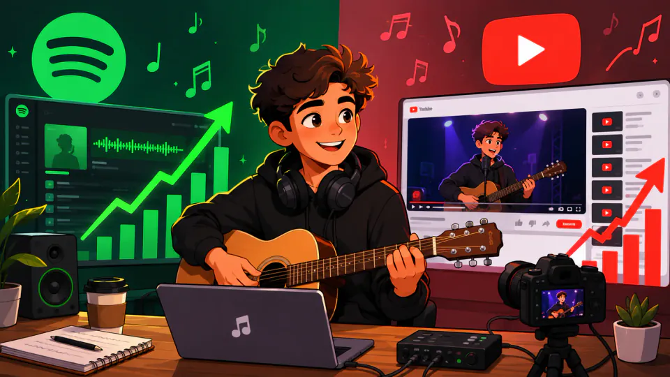 Spotify ve YouTube'da Dinlenme Artırma Stratejileri: Sanatçılar İçin Rehber görseli
