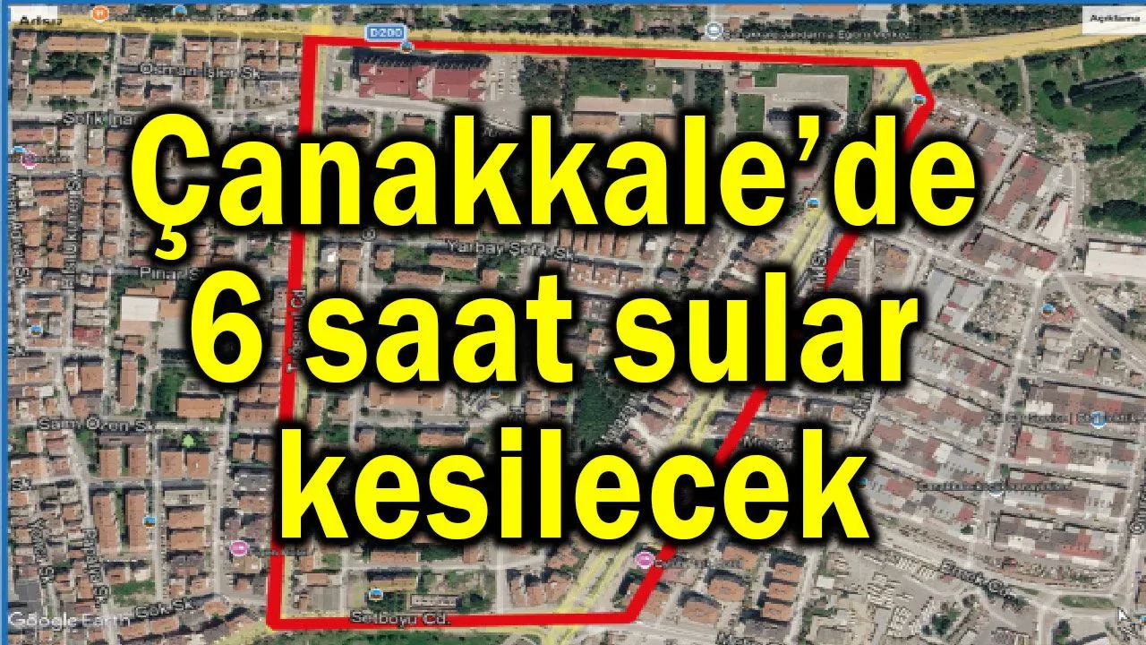 Çanakkale'de Yarın Su Kesintisi ve Yol Kapatma: Hangi Sokaklar Etkilenecek? Çanakkale'de Yarın Su Kesintisi ve Yol Kapatma: Hangi Sokaklar Etkilenecek?