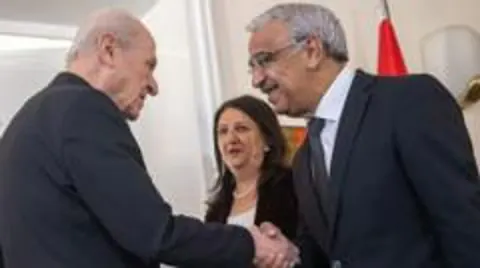 DEM Parti'den Devlet Bahçeli'ye Çerçeve Yasa Ziyareti