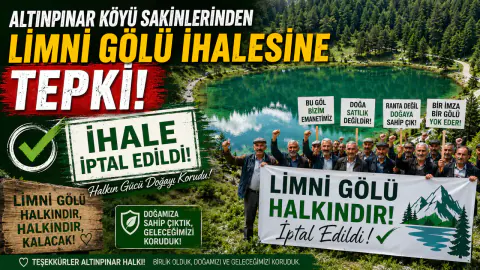 Altınpınar Limni Gölü İşletme İhalesi İptal Edildi