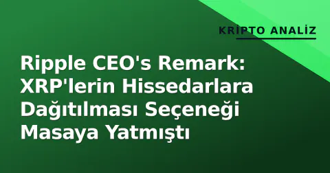 Ripple CEO's Remark: XRP'lerin Hissedarlara Dağıtılması Seçeneği Masaya Yatmıştı