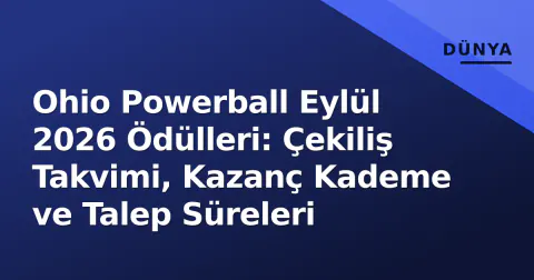 Ohio Powerball Eylül 2026 Ödülleri: Çekiliş Takvimi, Kazanç Kademe ve Talep Süreleri