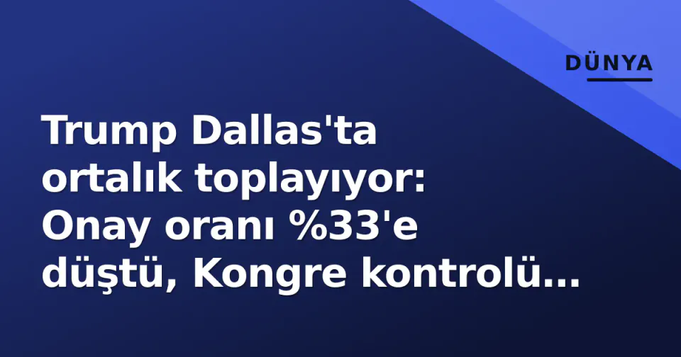 Trump Dallas'ta ortalık toplayıyor: Onay oranı %33'e düştü, Kongre kontrolü riskte görseli