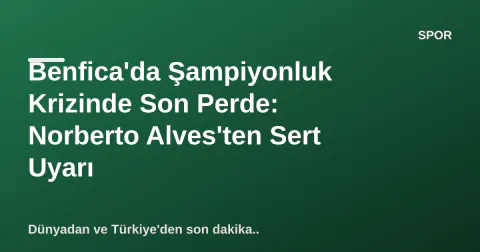 Benfica'da Şampiyonluk Krizinde Son Perde: Norberto Alves'ten Sert Uyarı